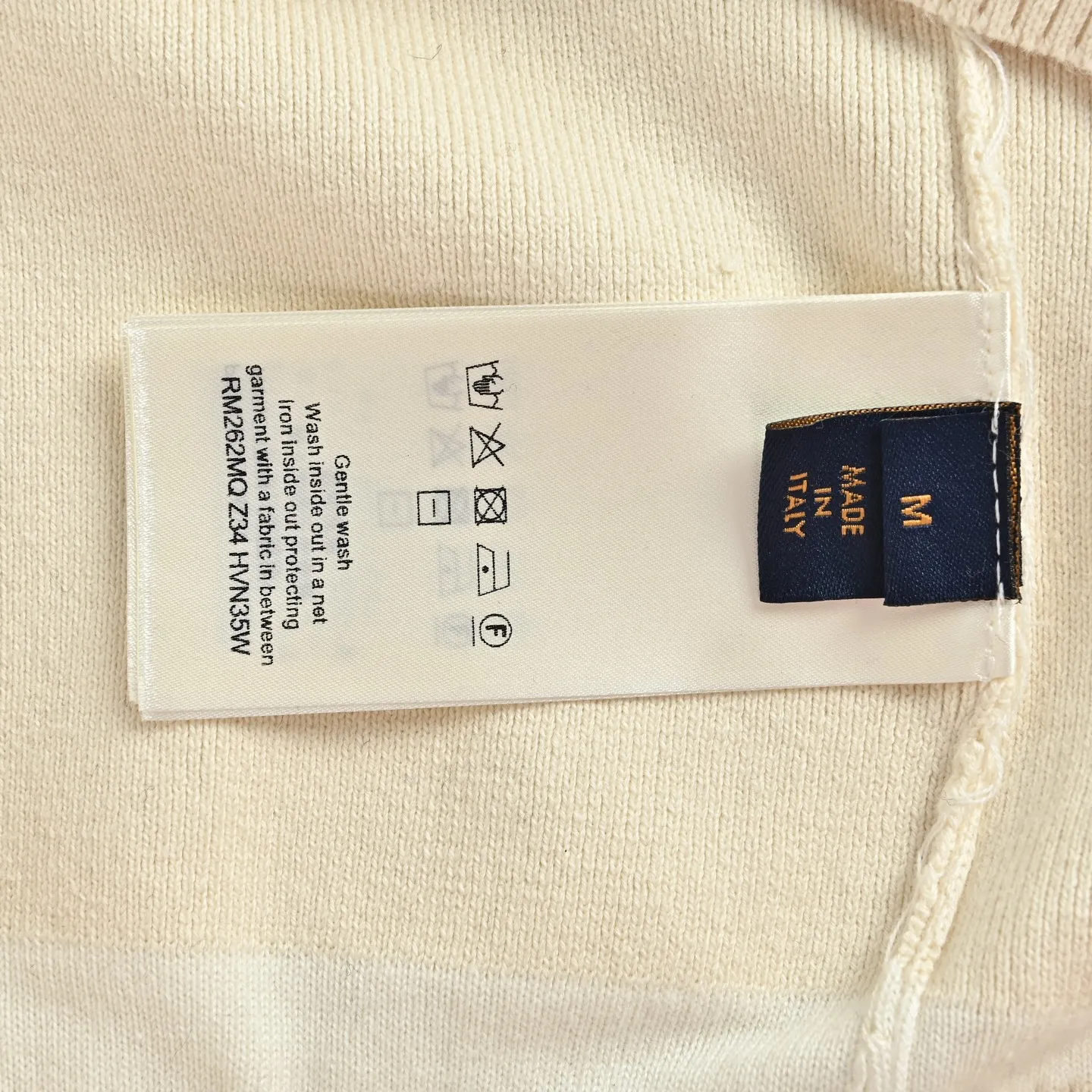 Louis Vuitton/Louis Vuitton leather label color block knitted Polo sweater